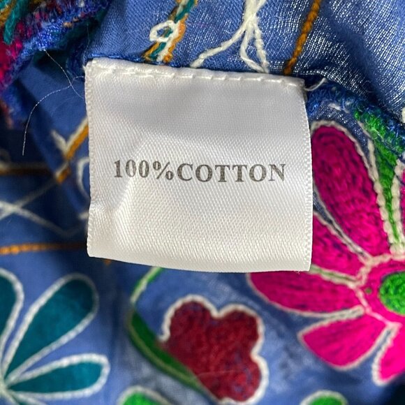 NWT All Things Mochi Womens Small Floral Embroidered Mini Skirt 100% Cotton - Picture 7 of 10